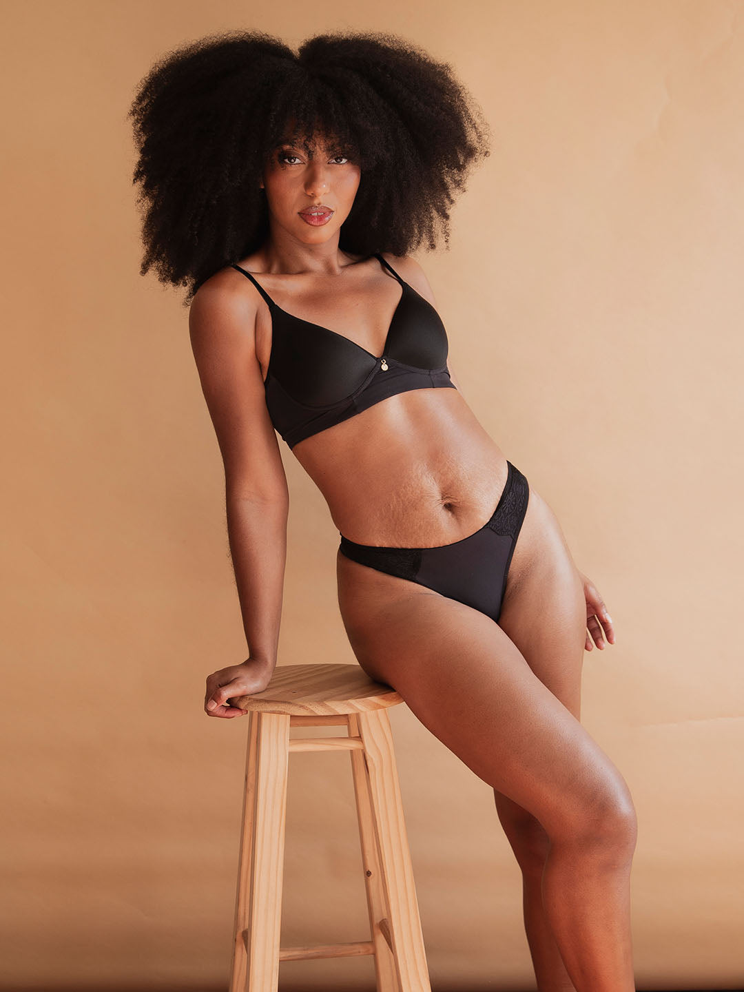 Calcinha Tanga Fio Preto