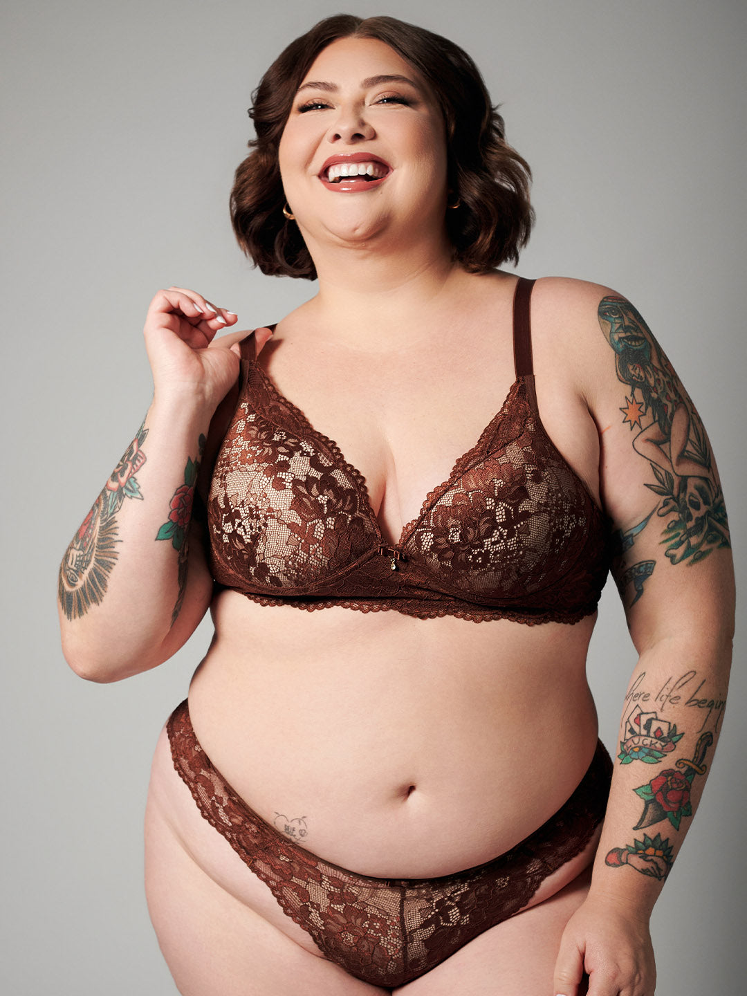 Tanga Secret Lace Mocca